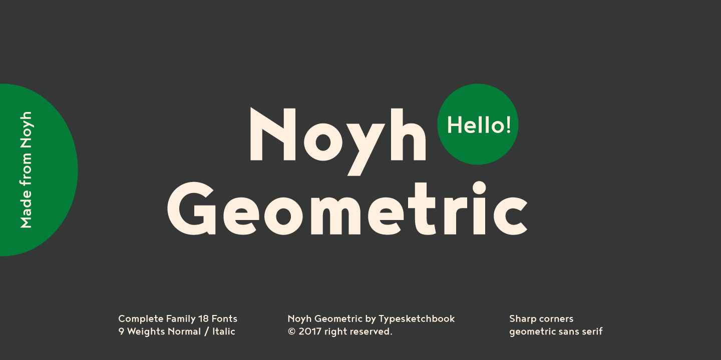 Schriftart Noyh Geometric